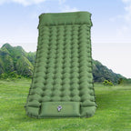 Aarenzza lightweight portable air mattress for outdoor use, showing its compact, inflated design suitable for camping and outdoor activities.
