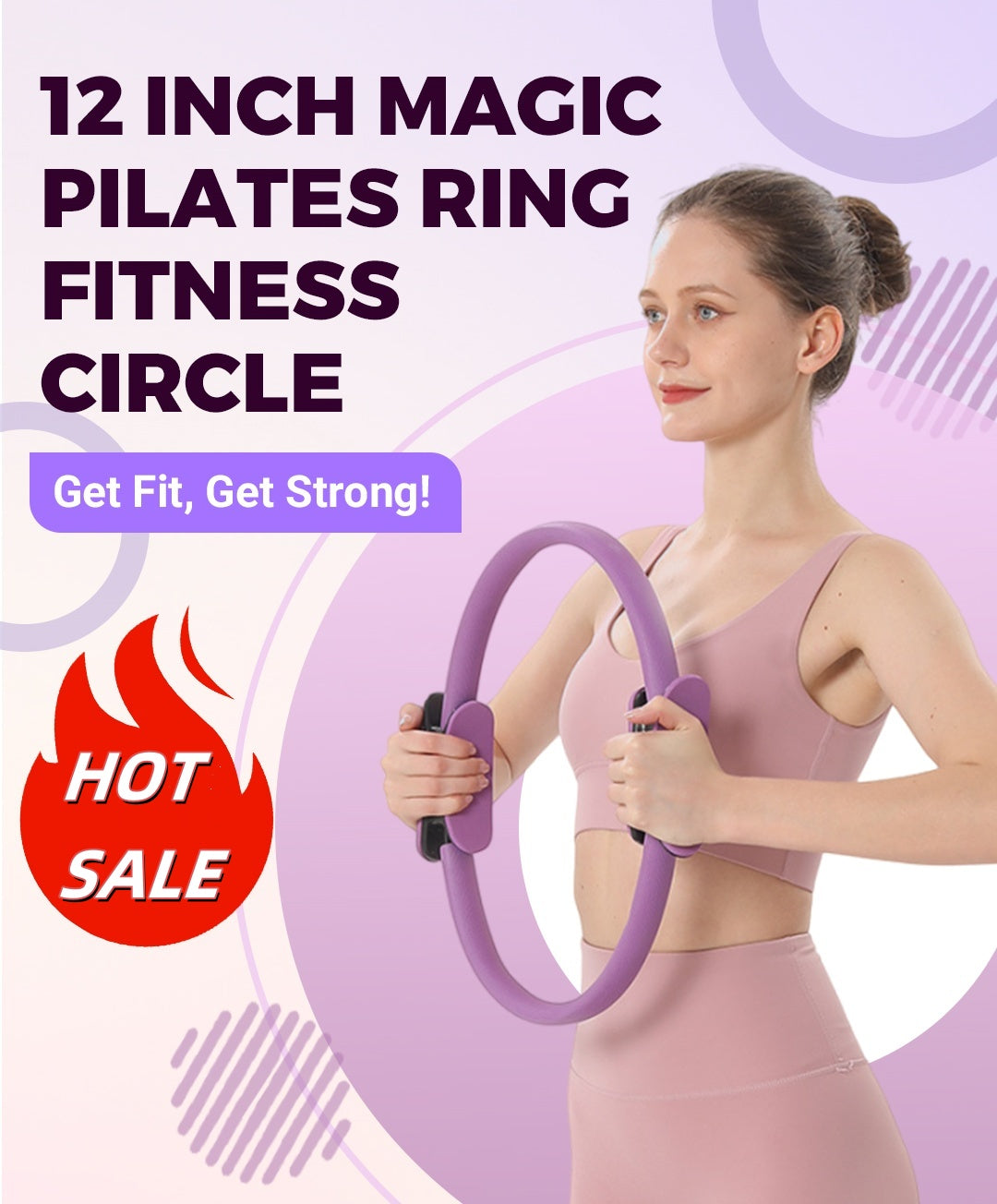 Arenzza Pilates Ring Personal Trainer for fitness, showing a blue exercise ring with padded handles on a white background.