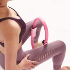Arenzza Pilates Ring Personal Trainer for fitness, showing the purple exercise ring with handles on a white background.