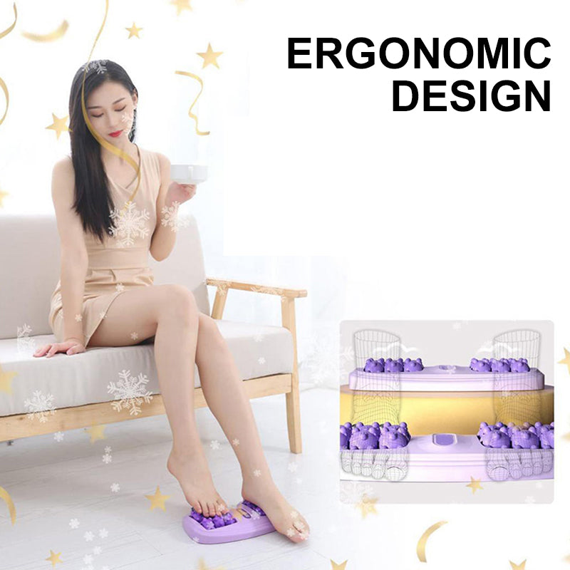 Arenzza portable double foot massage roller with textured surfaces for soothing foot muscle relief, shown on a clean background.