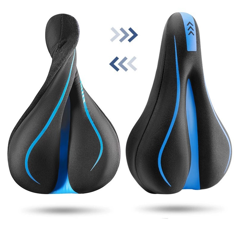 Aarenza high-elastic silicone bike saddle cover in black, designed for outdoor cycling, shown fitted over a bicycle saddle.