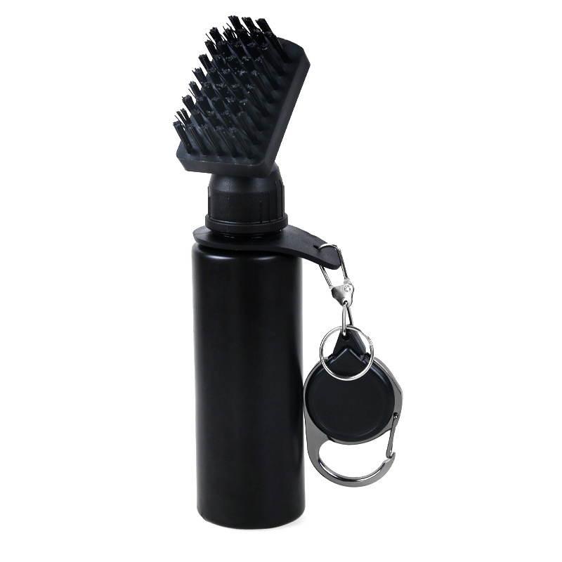Arenzza golf club cleaning brush set with squeeze spray bottle and microfiber waffle towel for outdoor sports equipment maintenance.