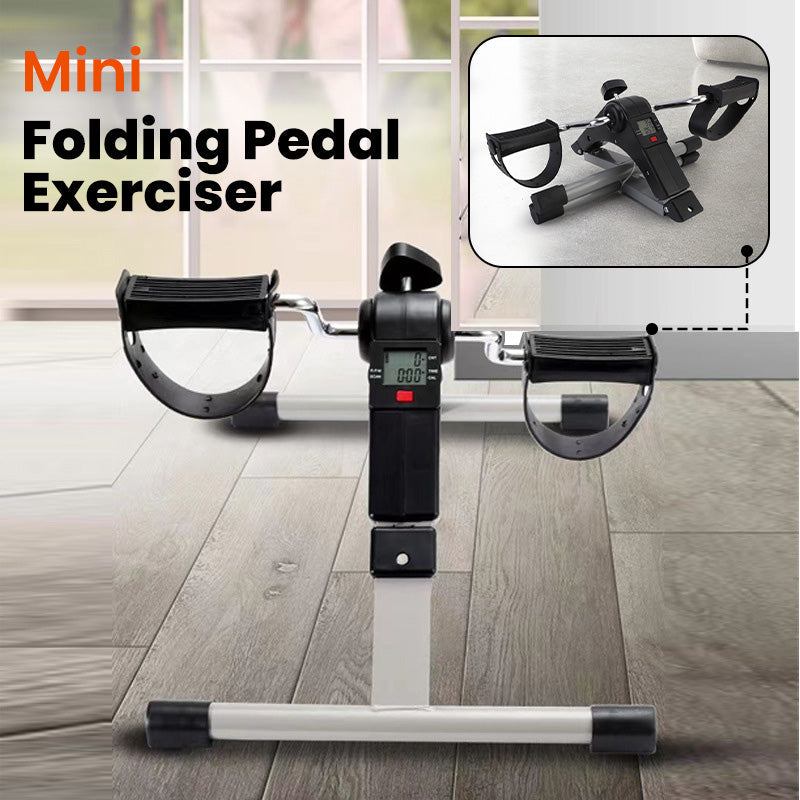 Arenzza mini folding pedal exerciser for under desk use, compact sports and outdoor fitness equipment with adjustable pedals.
