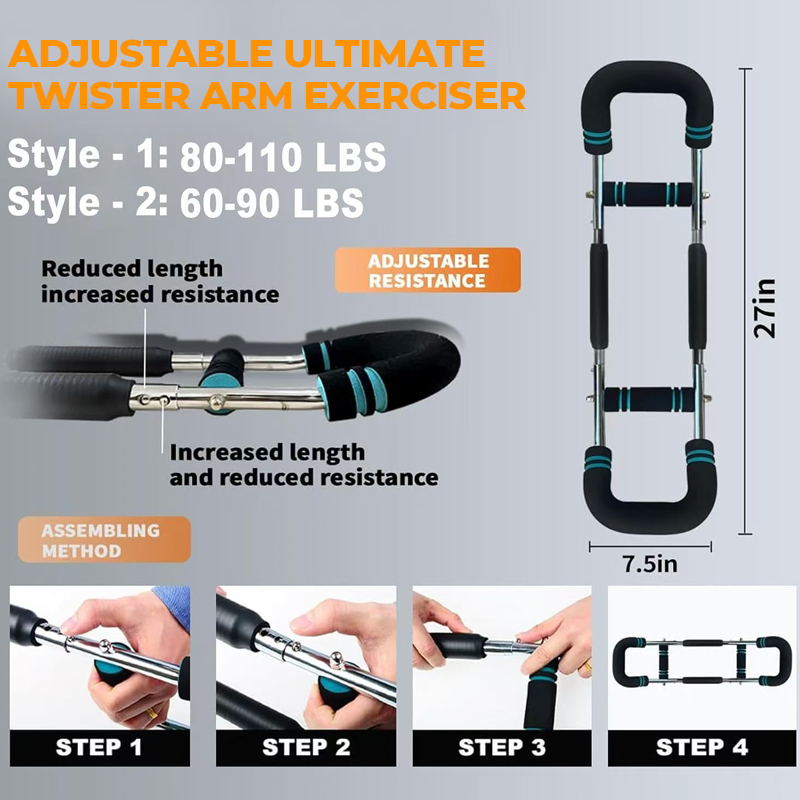 Arenzza adjustable spring arm trainer for sports and outdoor fitness, featuring a sturdy metal spring arm and adjustable components.