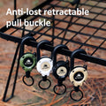 Arenzza retractable carabiner keychain with 65cm steel lanyard, lightweight, sturdy, and designed for outdoor sports and outdoor use.