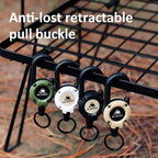 Arenzza retractable carabiner keychain with 65cm steel lanyard, lightweight, sturdy, and designed for outdoor sports and outdoor use.