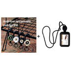 Arenzza retractable carabiner keychain with 65cm steel lanyard, lightweight, sturdy, perfect for outdoor sports and outdoor activities.