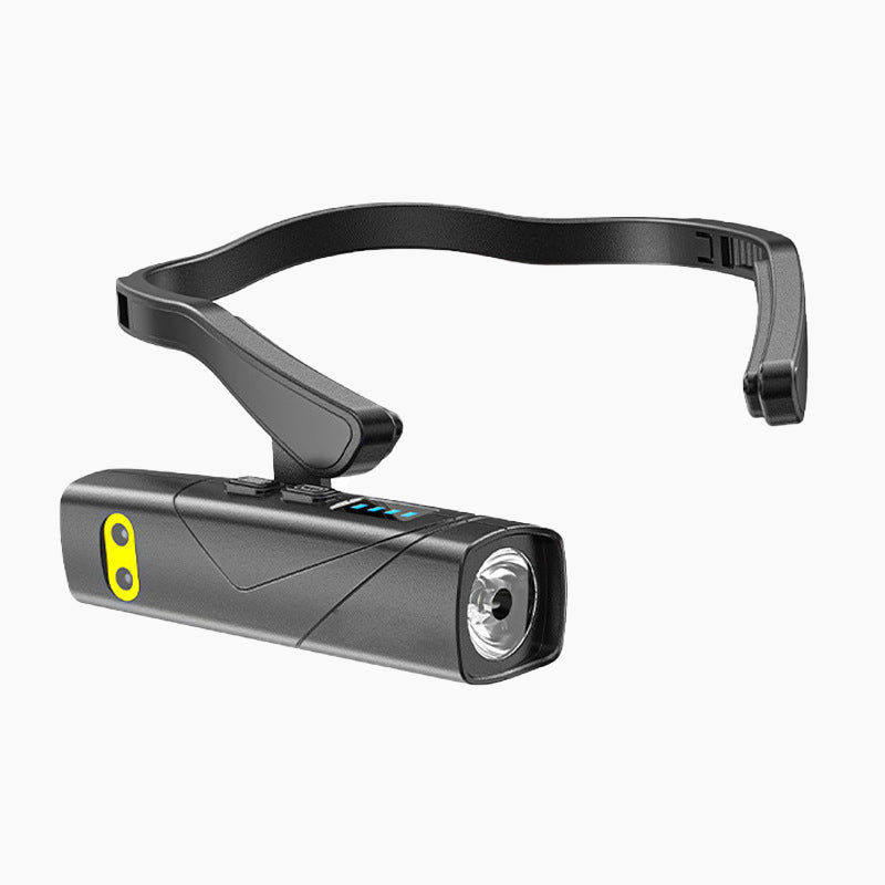Arenzza LED rechargeable headlamp for running and outdoor activities, ultra-light, hands-free design with adjustable strap and bright illumination.