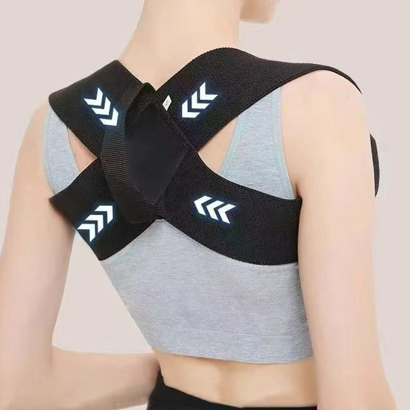 Arenzza back posture correction belt for men and women, shown in a close-up view, designed to improve posture and support the back.