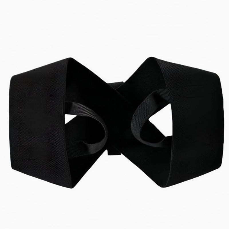 Arenzza back posture correction belt for men and women, shown in black, designed to improve posture during sports and outdoor activities.