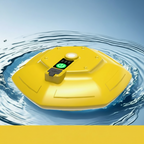 Arenzza floating and rechargeable bait bucket aerator with control panel, designed for outdoor fishing activities.