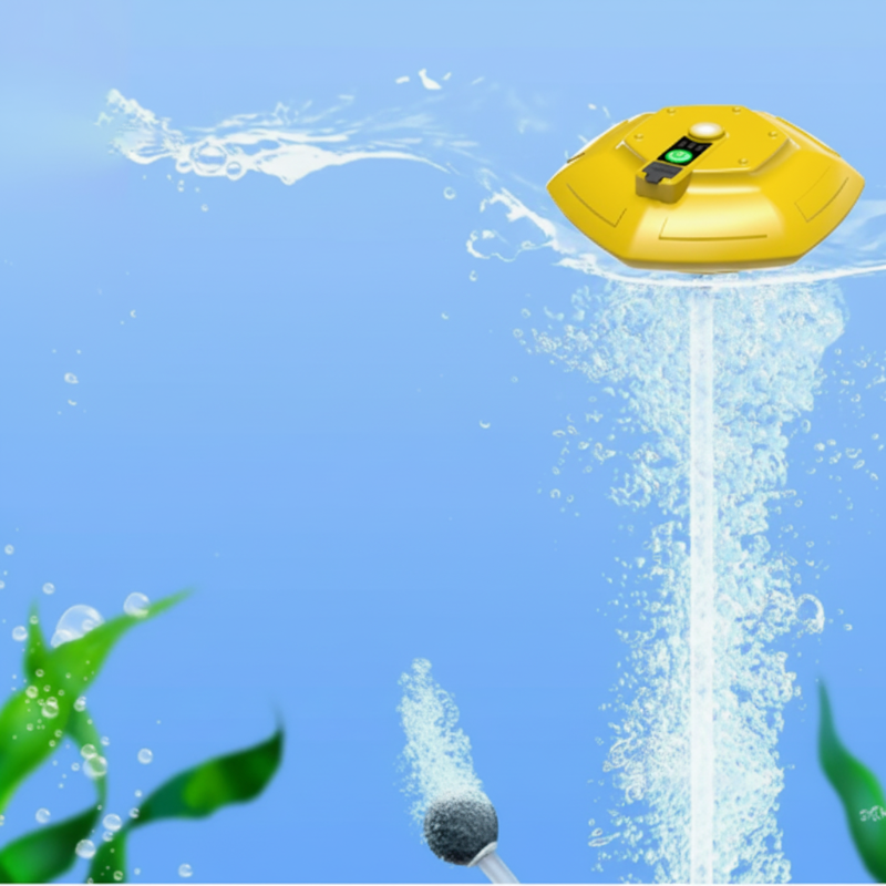 Arenzza rechargeable bait bucket aerator floating in water, designed for outdoor fishing and aerating bait efficiently.