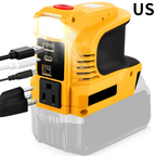Arenzza compact DC to AC inverter for cars, motorhomes, and outdoor use, shown with power outlets and compact design.