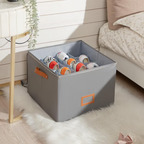 Arenzza fabric shoe organizer storage box with multiple compartments for organizing shoes and accessories.
