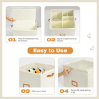 Arenzza fabric shoe organizer storage box with multiple compartments for shoes and accessories, designed for neat shoe storage.