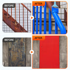 Arenzza rust converter paint storage and organizer container with a clear label, designed for storing rust treatment products.