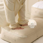 Arenzza Ultra Space Saving Self Compression Organizer for efficient storage and organization, shown in compact, compressed state.