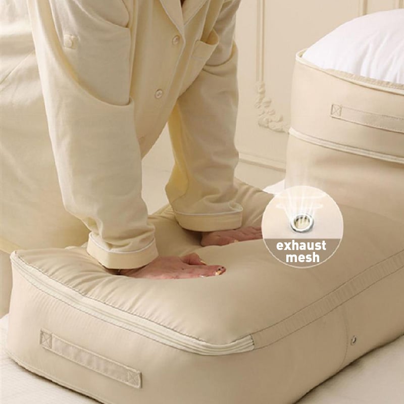 Arenzza Ultra Space Saving Self Compression Organizer for efficient storage and organization, shown in compact, compressed state.