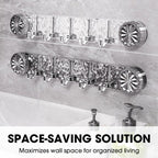 Arenzza multipurpose wall-mounted hooks organizer for storage and organization, featuring multiple hooks on a sleek wall mount.
