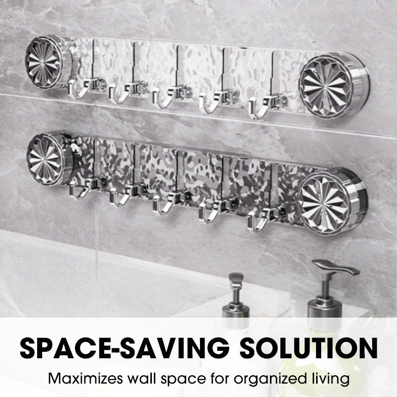Arenzza multipurpose wall-mounted hooks organizer for storage and organization, featuring multiple hooks on a sleek wall mount.