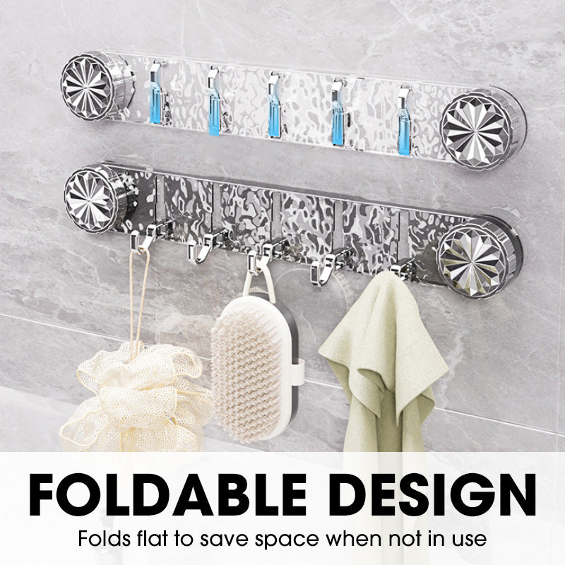 Aarenza wall-mounted hooks organizer with multiple stylish hooks for versatile storage and organization in home or office.