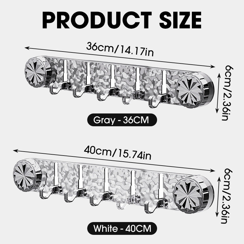 Arenzza multipurpose wall-mounted hooks organizer with multiple hooks for storage and organization on a stylish wall mount.