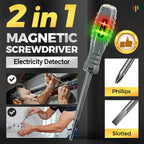 Arenzza 2-in-1 high torque magnetic screwdriver and electricity detector tool with ergonomic handle and magnetic tip.