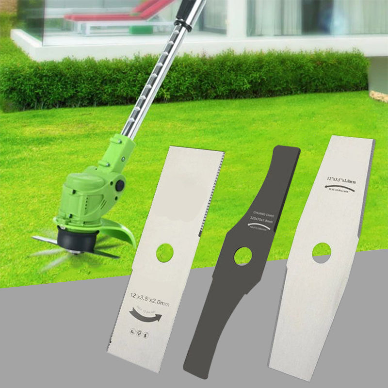 Arenzza replaceable grass trimmer blade attached to a garden tool, designed for efficient grass trimming and yard maintenance.
