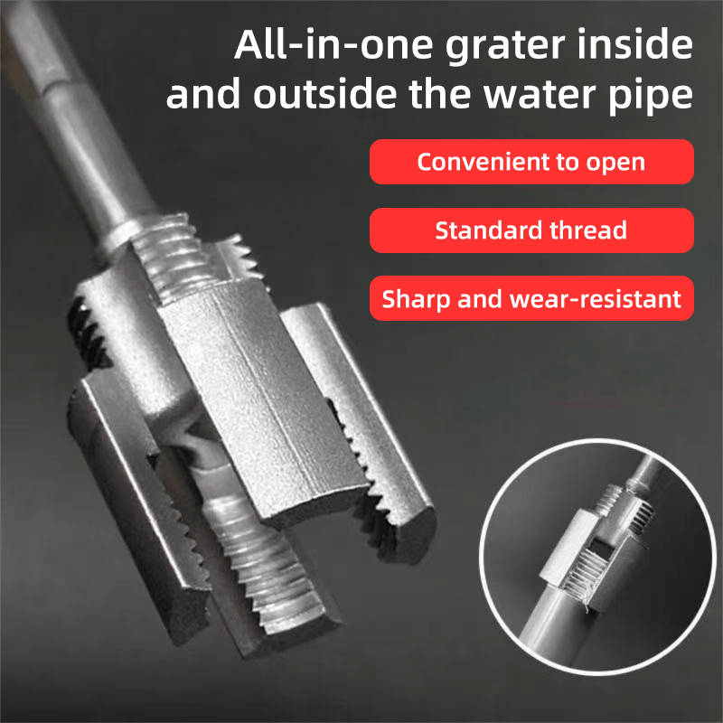 Arenzza water pipe threader tool for 1/2" and 3/4" pipes, designed for internal and external threading in plumbing applications.