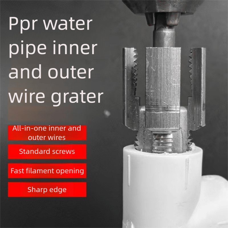 Arenzza water pipe threader tool with 1/2" and 3/4" internal and external threading for plumbing and garden use.