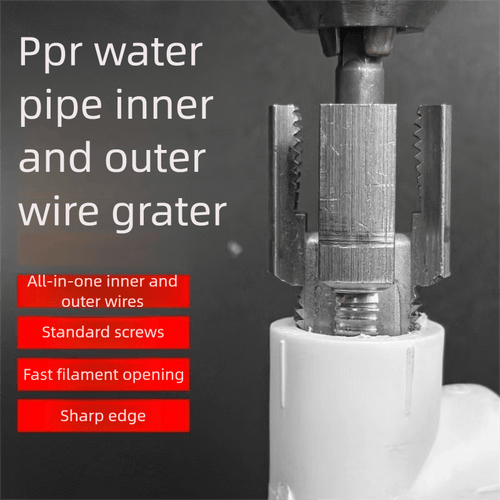 Arenzza water pipe threader tool with 1/2" and 3/4" internal and external threading for plumbing and garden use.