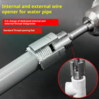 Arenzza water pipe threader with 1/2" and 3/4" internal and external threading tools for plumbing and garden use.