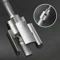 Arenzza water pipe threader tool for 1/2" and 3/4" pipes, with internal and external threading for plumbing applications.