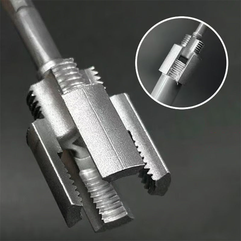 Arenzza water pipe threader tool for 1/2" and 3/4" pipes, with internal and external threading for plumbing applications.