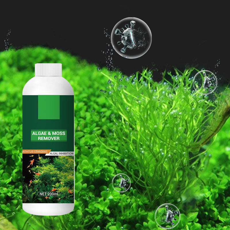 Arenzza algae and moss remover tool for fish tanks, designed for safe water purification, with a cleaning brush and algae scraper.