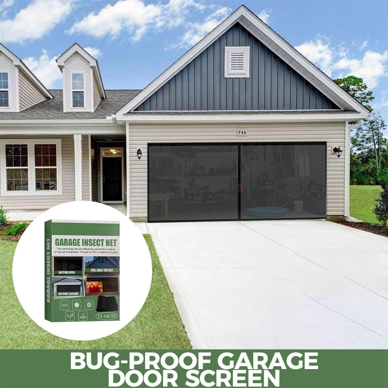 Arenzza 2-pack bug-proof garage door screens, mesh screens with frames, designed to keep insects out while allowing airflow.