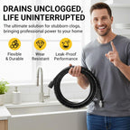 Arenzza high-pressure sewer jetter hose with nozzle, flexible and durable, designed for pipeline and sewer cleaning in tools and garden.