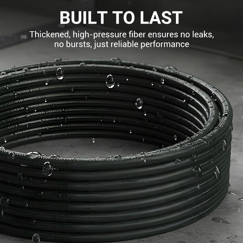 Arenzza high-pressure sewer jetter hose with nozzle, flexible, durable, anti-kink design, for pipeline and sewer cleaning.