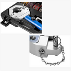Arenzza portable hydraulic hose crimper kit with handles and crimping dies, designed for tools and garden work.