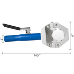 Arenzza portable hydraulic hose crimper kit with adjustable handles and multiple crimping dies for garden and tool applications.