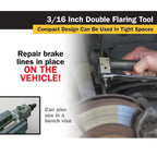 Arenzza universal automotive brake pipe flaring tool kit with metal tools for brake line fitting and flaring repair.
