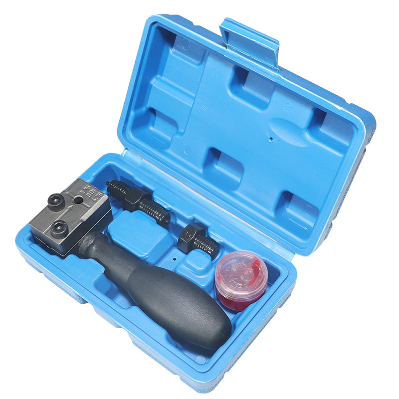 Arenzza universal automotive brake pipe flaring tool kit with various tools for brake line fitting and flaring repair.