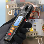 Arenzza U-type clamp meter with LED lights for electrical testing, featuring a digital display and sturdy clamp jaws.