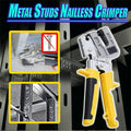 Arenzza metal stud crimper tool for tools and garden use, shown in a close-up with metal handles and crimping jaws.