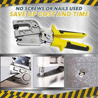 Arenzza Metal Stud Crimper tool for metal framing, shown with textured handle and crimping jaws for secure metal stud fastening.