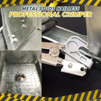 Arenzza metal stud crimper tool for fastening metal studs in construction and DIY projects, shown in a close-up view.