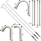 Arenzza 4000 PSI high-pressure cleaning wand set for garden tools and power washing tasks, featuring durable metal and plastic components.