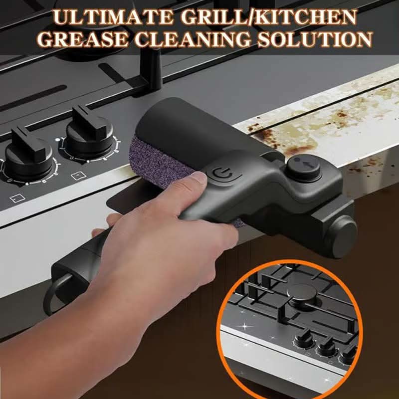 Arenzza cordless electric BBQ brush cleaner with long handle for deep cleaning of grills, rechargeable, tools and garden equipment.