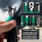 Arenzza portable 40-piece screwdriver set with various screwdrivers and bits, ideal for tools and garden repair tasks.