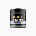 Gray waterproof, UV-resistant anti-rust paint with brush from Arenzza, suitable for tools and garden surfaces.